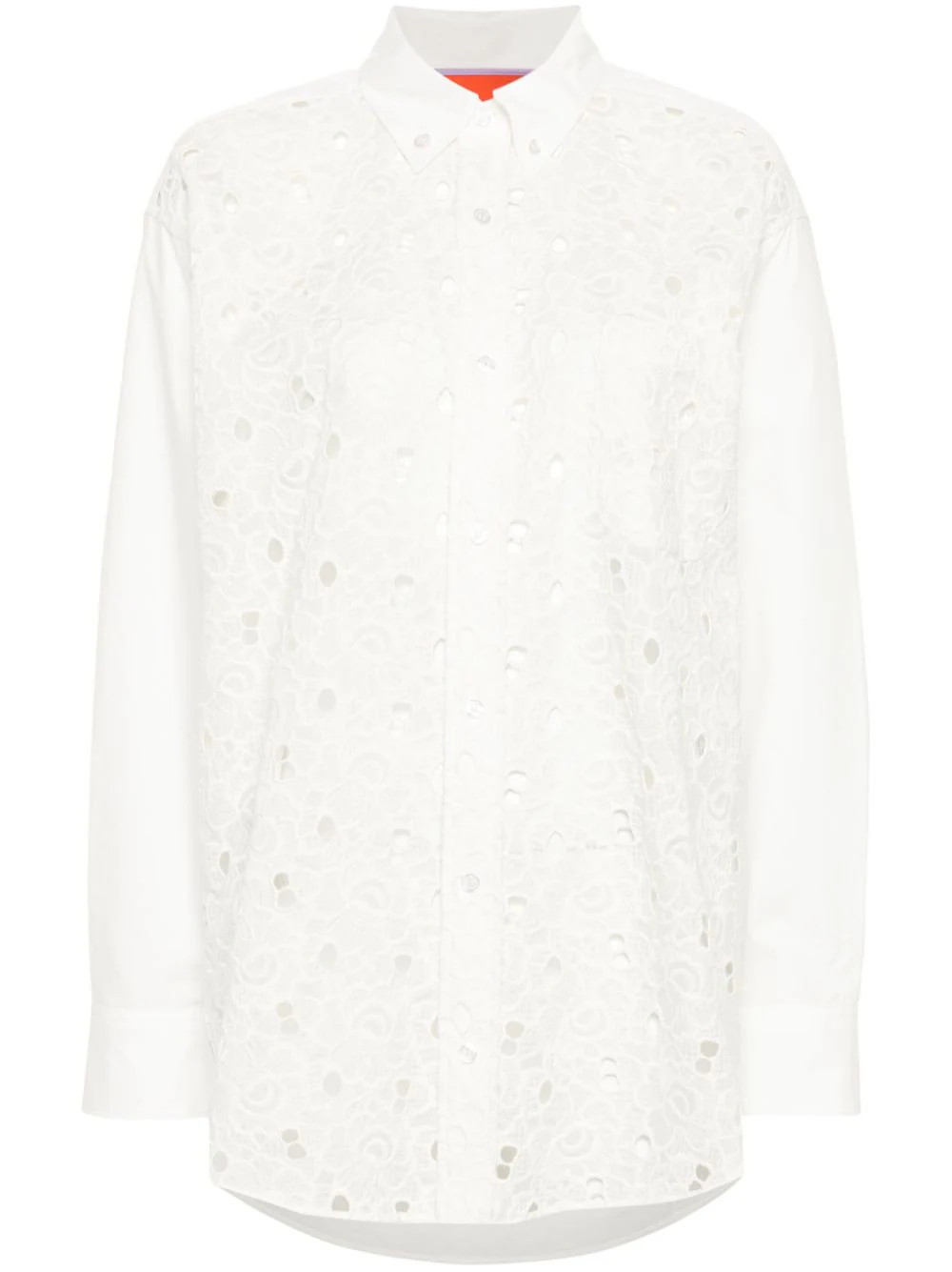 La DoubleJ Better Than Your Boyfriend's lace shirt - Neutrals | Farfetch Global