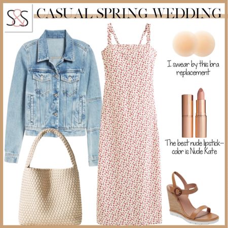 This cute dress is perfectly casual for Easter or a casual wedding guest outfit.  Jean jacket makes for great layering!

#LTKtravel #LTKSeasonal #LTKwedding