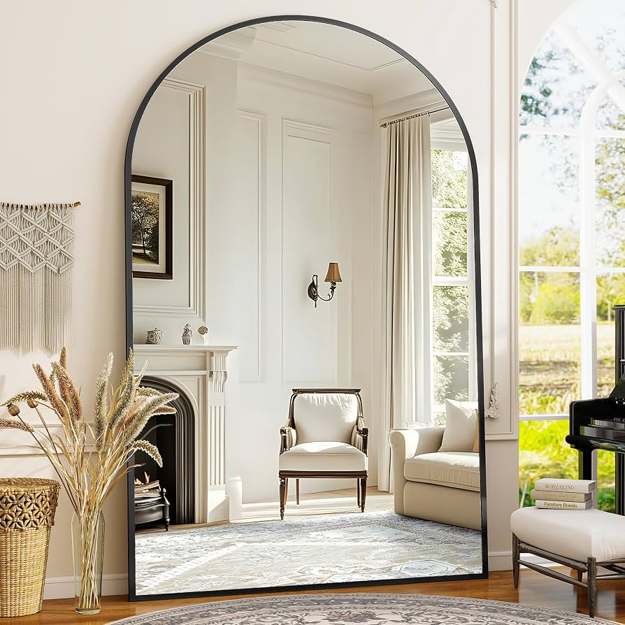 BEAUTYPEAK Extra Gro\u00dfer Ganzk\u00f6rperspiegel 192x115 cm, Bogen Standspiegel | Amazon (DE)