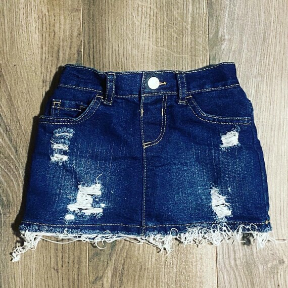 Infant // Toddler // Distressed // Jean // Mini Skirt - Etsy | Etsy (US)