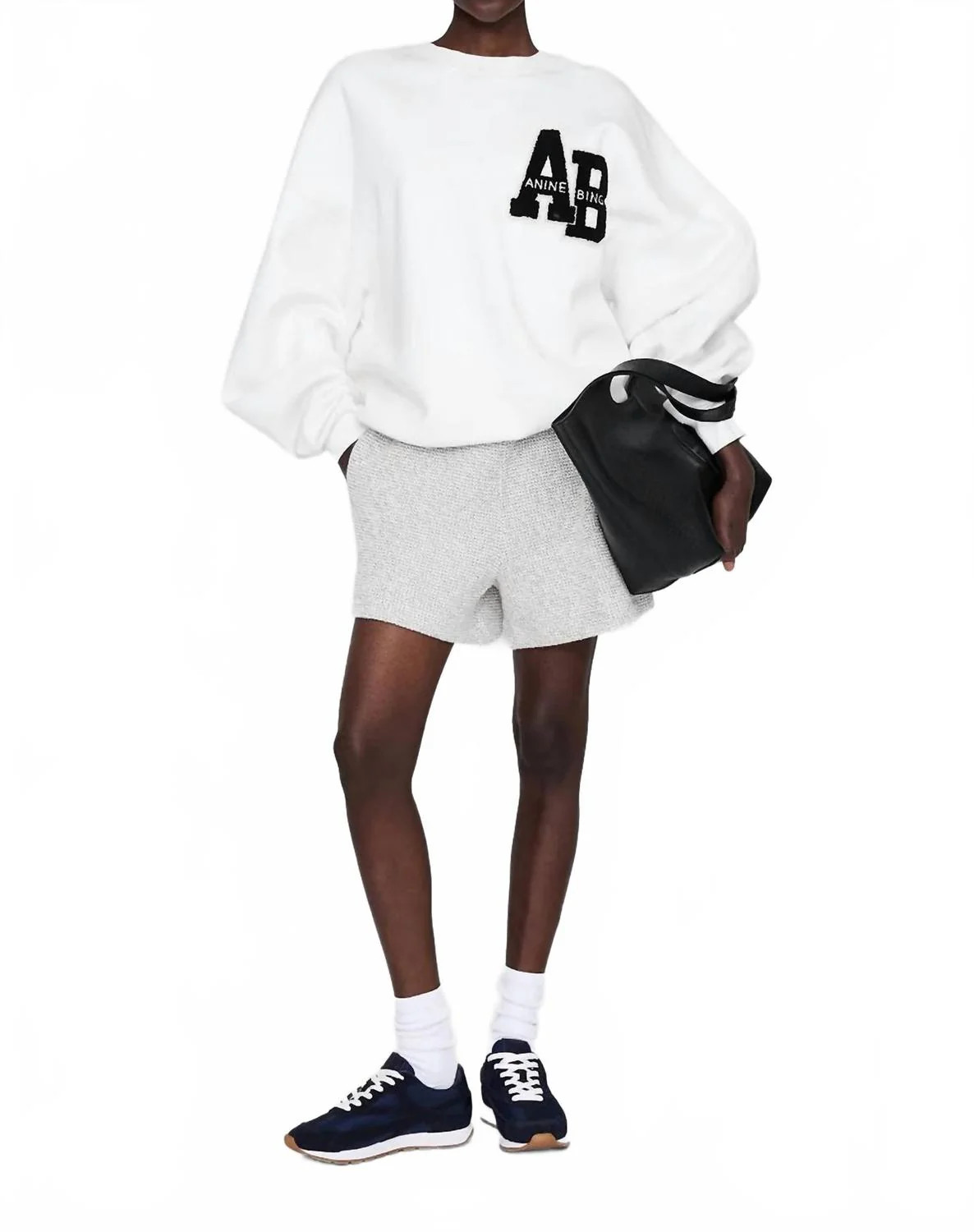 Kam Framed Monogram Short In Ivory And Black | Shop Simon