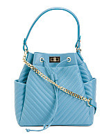 Made In Italy Leather Quilted Bucket Bag | TJ Maxx