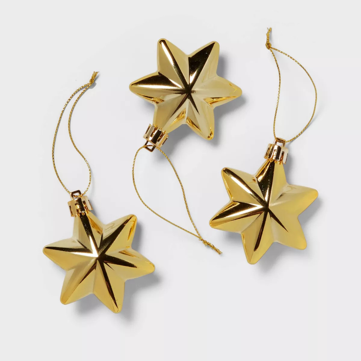 3pc Star Mini Christmas Tree Ornament Set Gold - Wondershop™ | Target