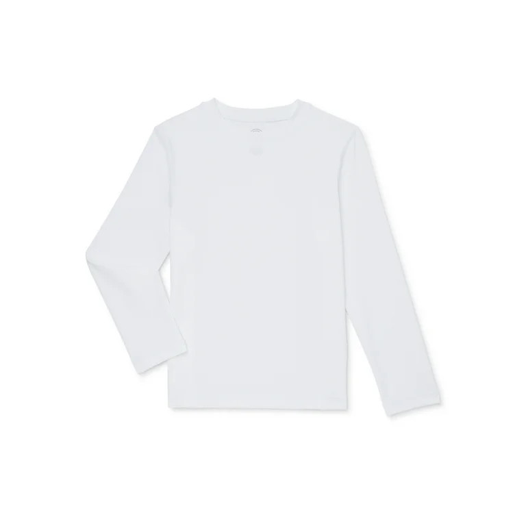 Wonder Nation Boys Long Sleeve Rashguard Shirt with UPF 50+, Sizes 4-18 & Husky | Walmart (US)
