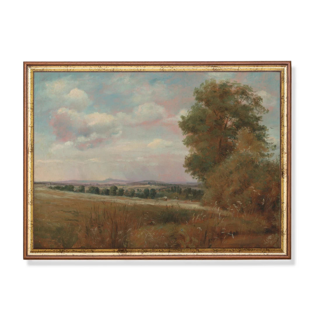 Printed and Shipped | Landscape Painting | Vintage Wall Art | Antique Country Decor | Moody Rusti... | Etsy (US)