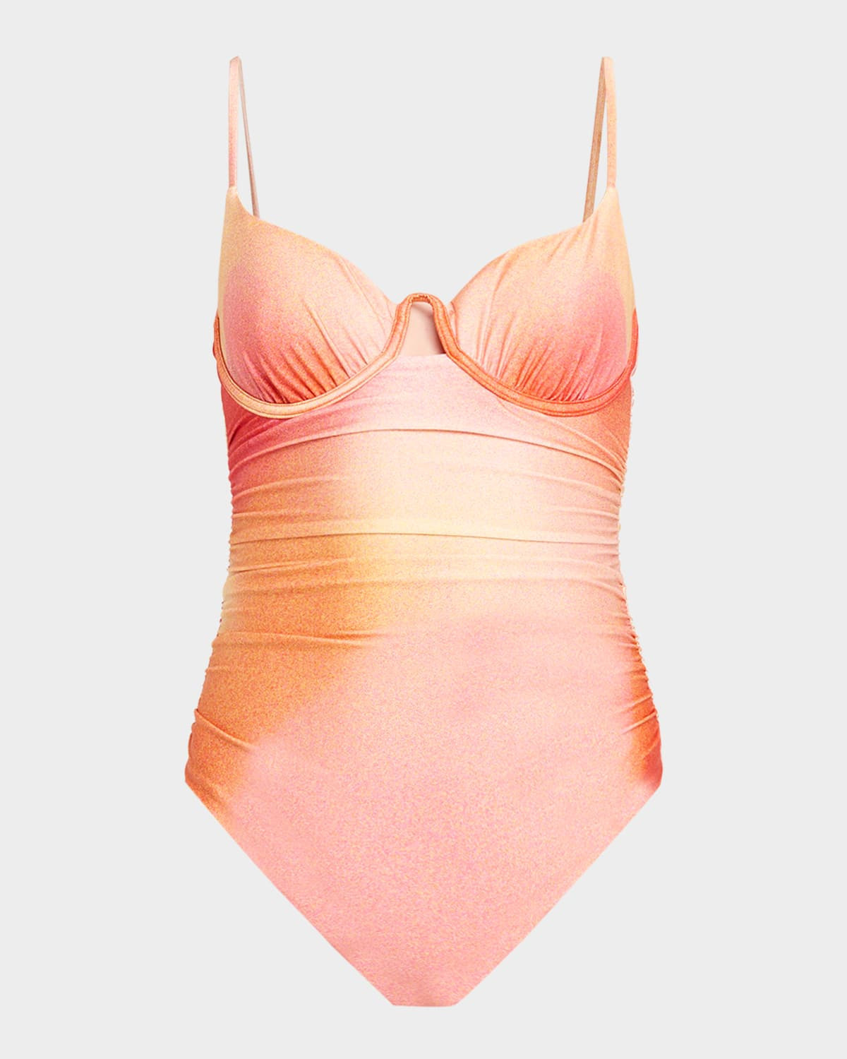 Laine Ruched One-Piece Swimsuit | Neiman Marcus