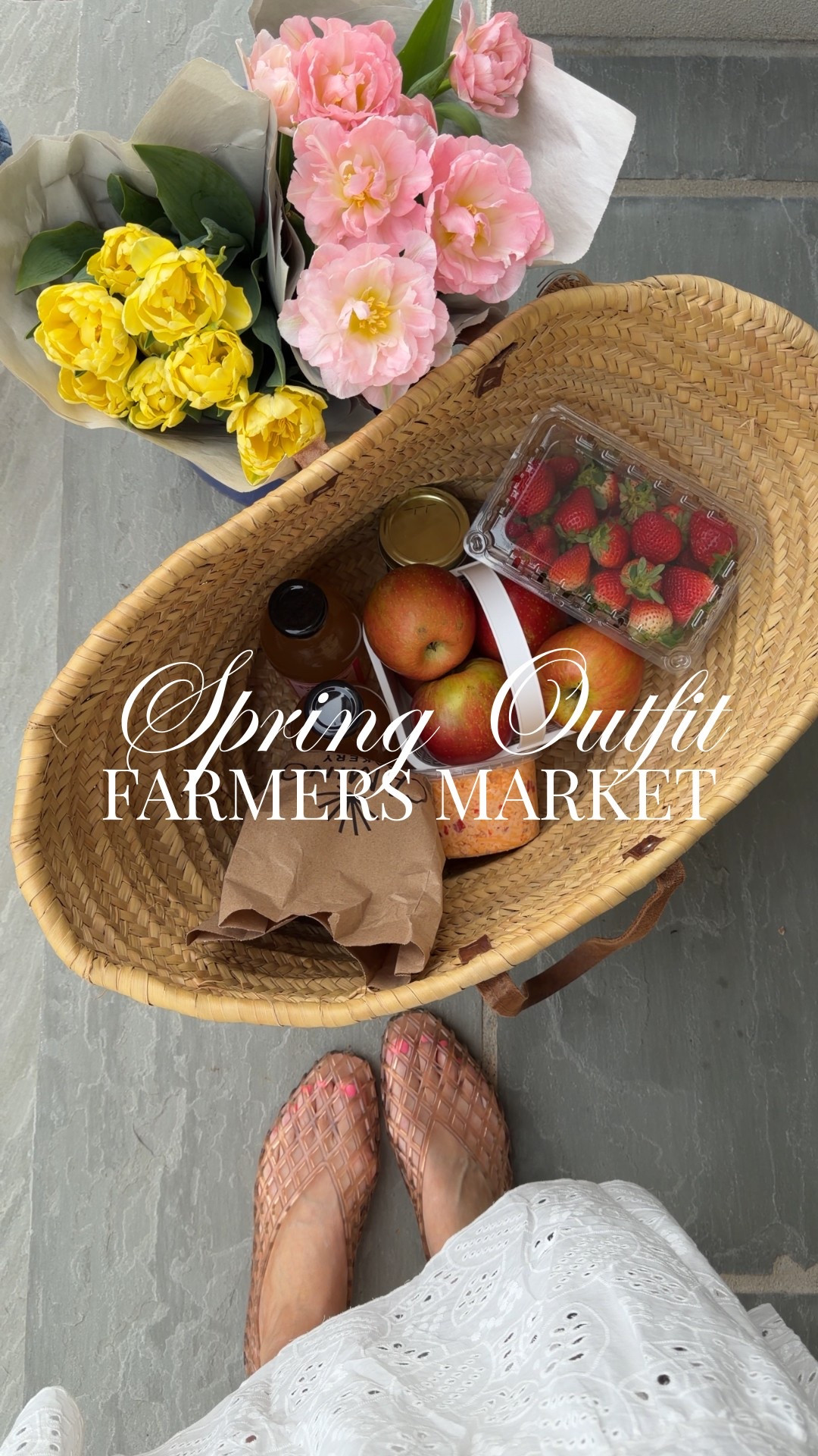Farmers market goodies and my new jelly shoes! 

#LTKmorningroutine #LTKootd #LTKTravel