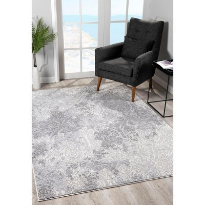 Rug Branch Oasis Contemporary Modern Floral Grey Beige Indoor Area Rug - 5' x 8' | Target