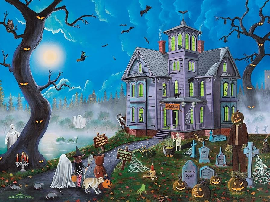 Bits and Pieces - 500 Piece Jigsaw Puzzle for Adults - 18" x 24" - 'Spooky Manor' - 500 pc Large ... | Amazon (US)