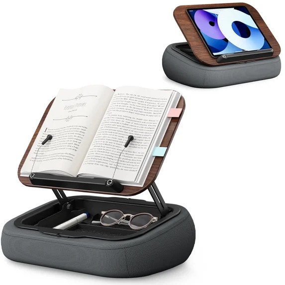 SupeDesk Adjustable Lap Book Pillow Stand with Storage, Multi-Angle Beanbag Reading Pillow with D... | Walmart (US)