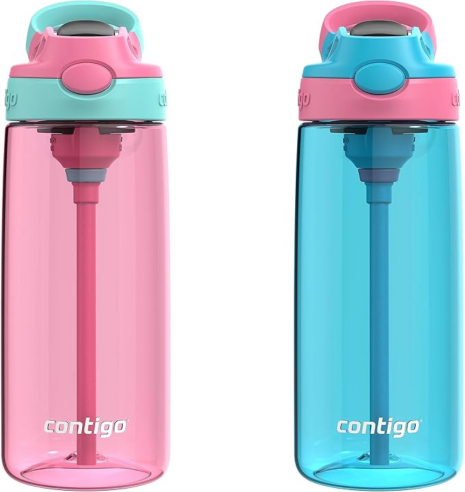 Contigo Aubrey Kids Cleanable Water Bottle with Silicone Straw and Spill-Proof Lid | Amazon (US)