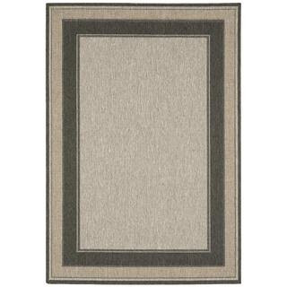 StyleWell Jasper Gray 7 ft. x 10 ft. Border Indoor/Outdoor Area Rug 564651 - The Home Depot | The Home Depot