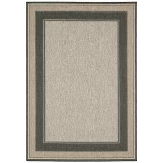 StyleWell Jasper Gray 7 ft. x 10 ft. Border Indoor/Outdoor Area Rug 564651 - The Home Depot | The Home Depot