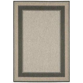 StyleWell Jasper Gray 7 ft. x 10 ft. Border Indoor/Outdoor Area Rug 564651 - The Home Depot | The Home Depot