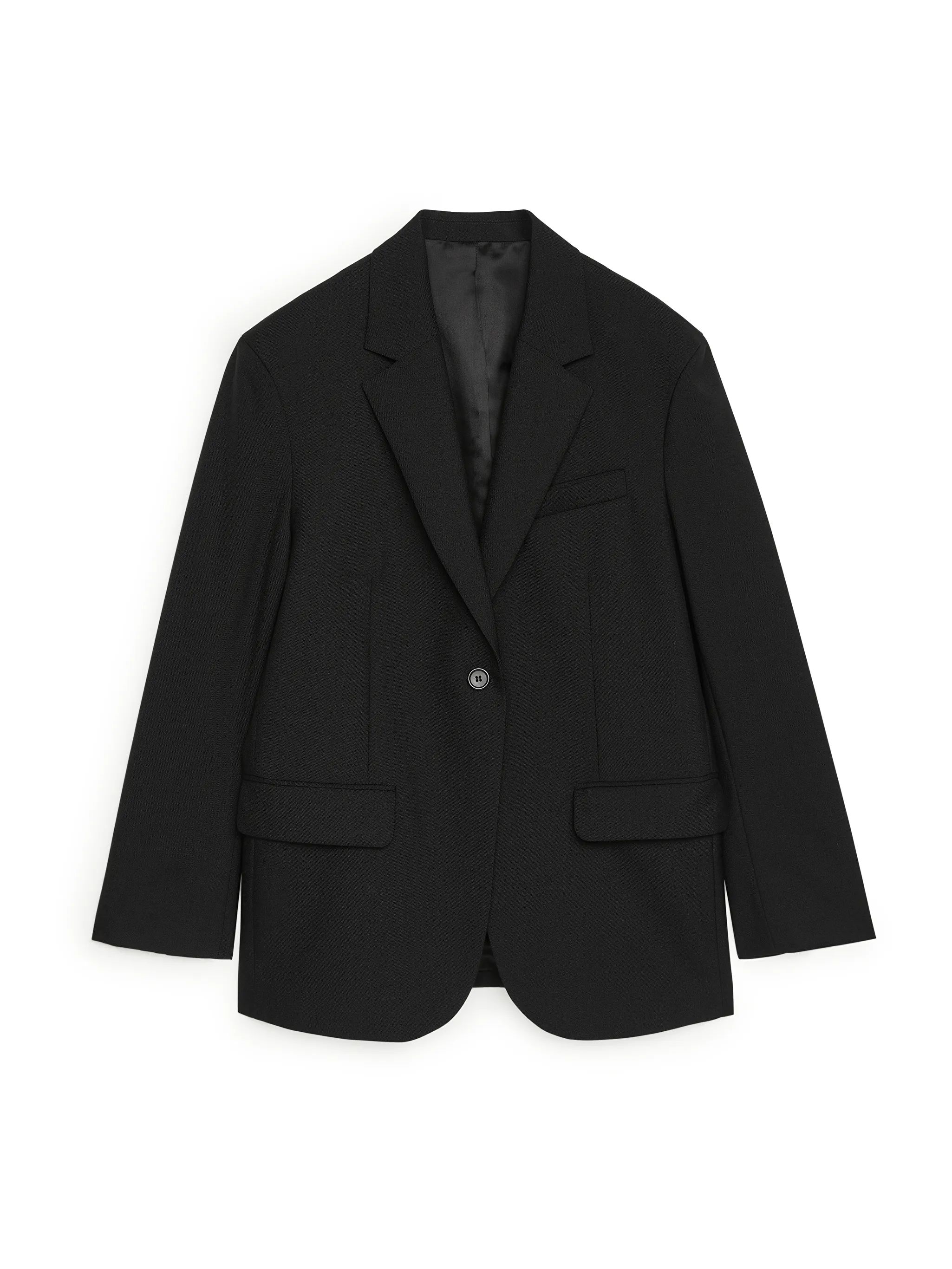 Oversized Wool Hopsack Blazer | ARKET