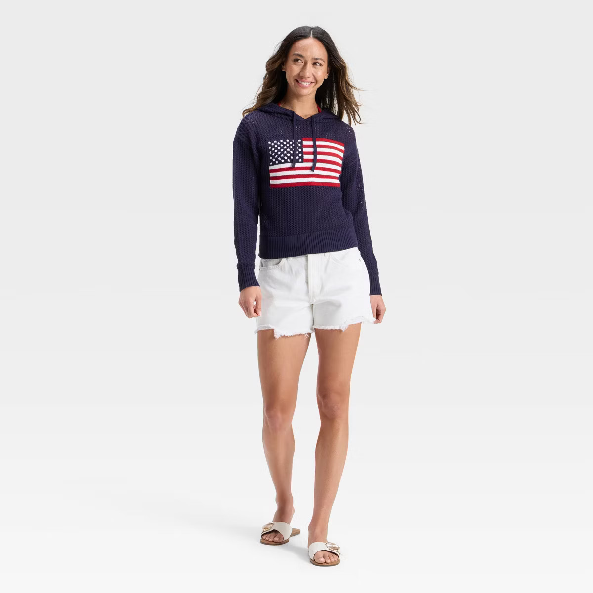 Women's Open Stitch Hooded Pullover Sweater - Universal Thread™ | Target