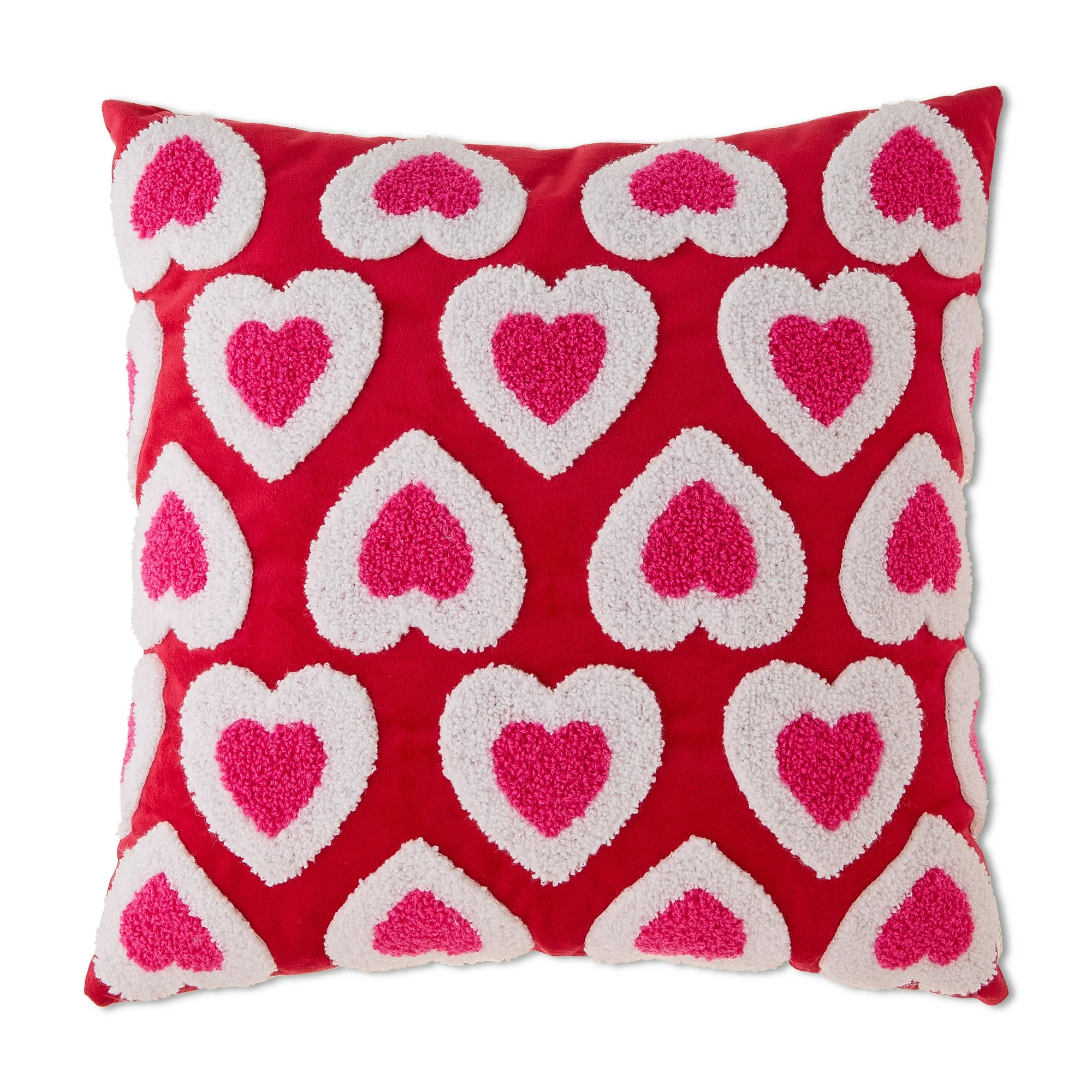 Checkered Heart Decorative Pillow, Multicolor, Valentine's Day by Way To Celebrate | Walmart (US)