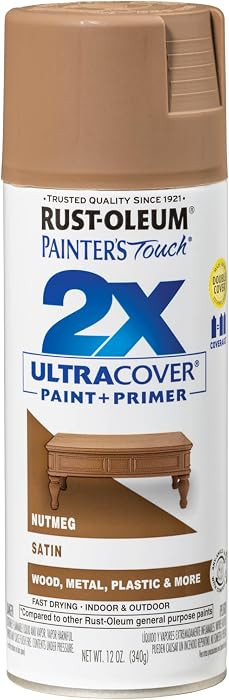 Rust-Oleum Painter's Touch 2X Ultra Cover Spray Paint, Satin Nutmeg | Amazon (US)