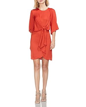 Vince Camuto Textured Tie-Front Dress | Bloomingdale's (US)
