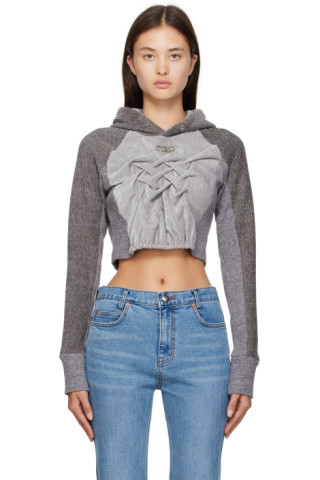 Andersson Bell - Gray Wrinkle Tight Hoodie | SSENSE