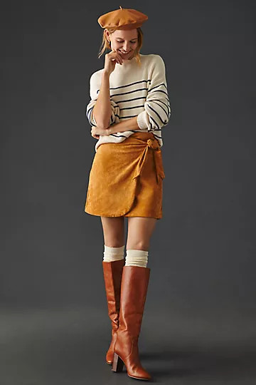 Maeve Striped Mock-Neck Sweater | Anthropologie (US)