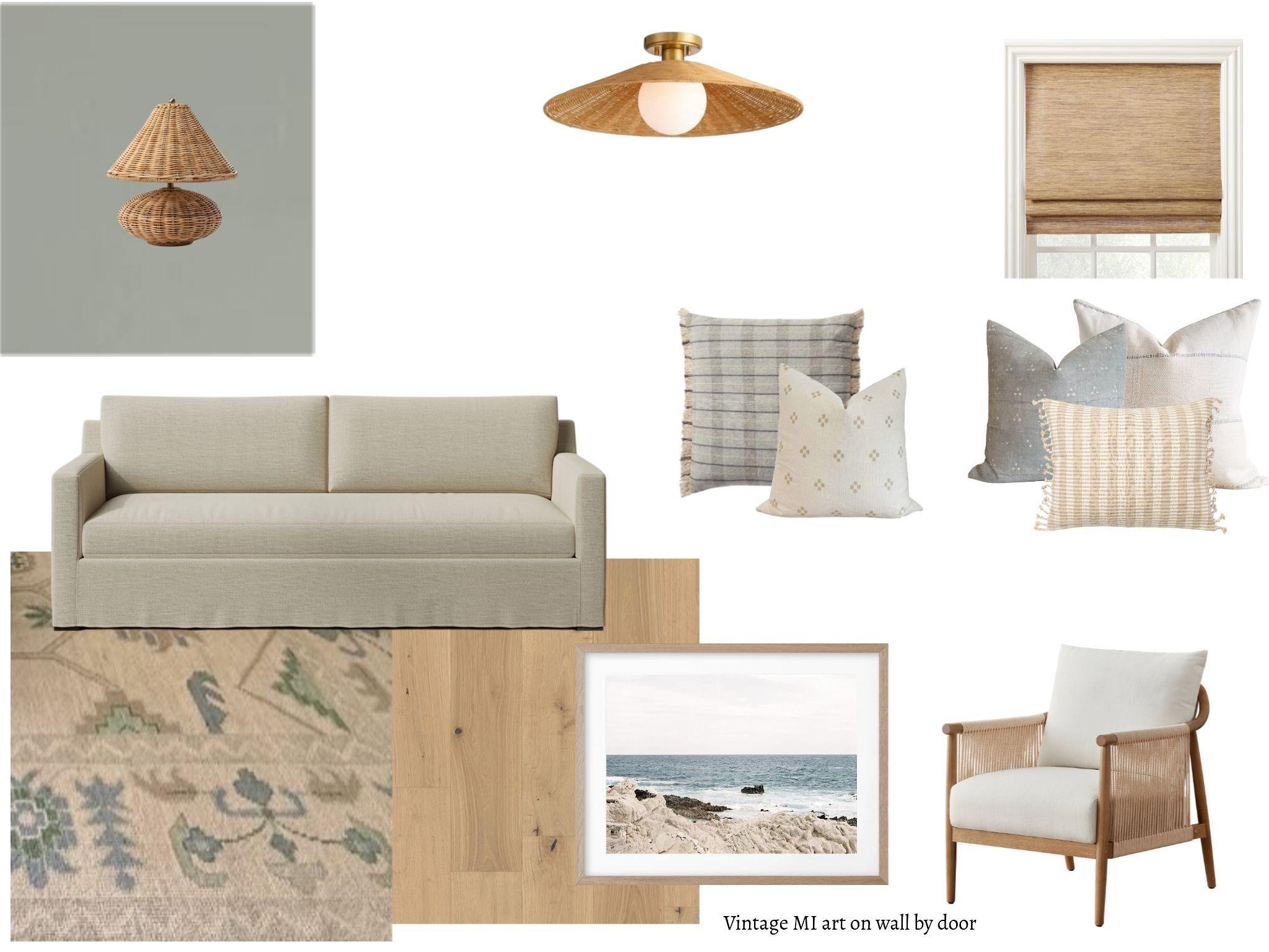 Michigan cottage living room design!