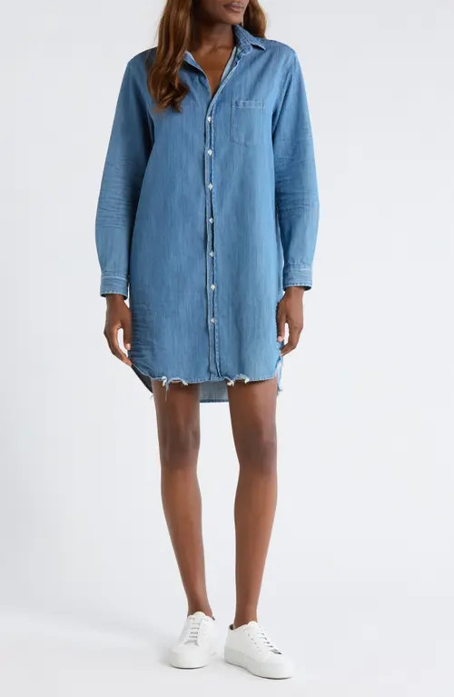 Frank & Eileen Mary Classic Long Sleeve Shirtdress in Vintage Stonewashed Indigo at Nordstrom, Size Large | Nordstrom