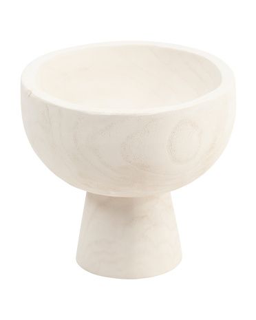 7in Wooden Stand Bowl | Marshalls