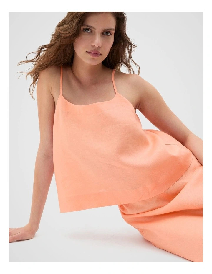 Linen Scoop Cami in Tangerine | Myer