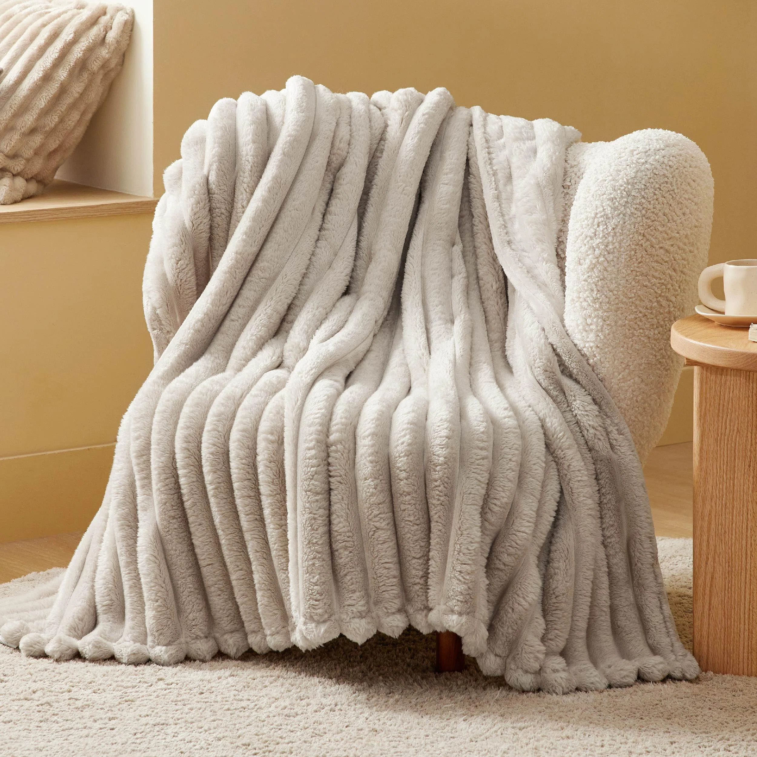 Bedsure 349gsm Blanket For Couch - Super Soft Cozy Blankets, Cute Small Fleece Blanket, Wider Striped Design | Wayfair North America