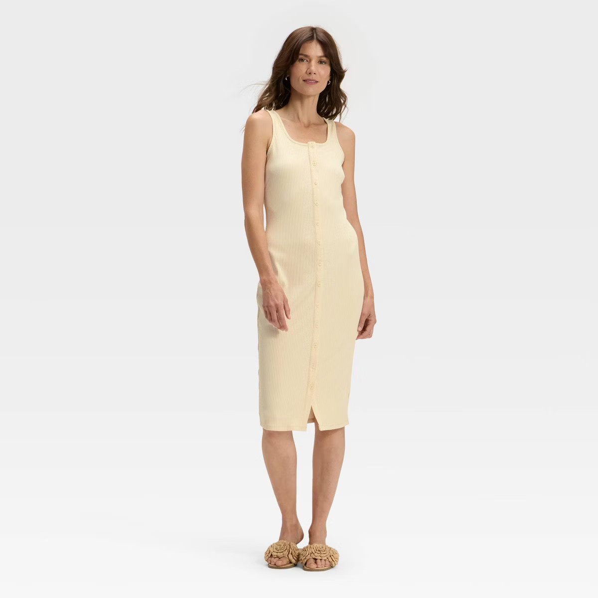 Women's Knit Button-Front Midi Dress - A New Day™ | Target