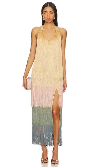 Neme Fringe Midi Dress in Multicolor | Revolve Clothing (Global)