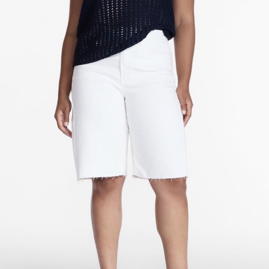 The Bermudas I will wear! Wearing them with my scarf I wear as a shirt! Size up at least one size for a baggy cool girl for! 😏

#LTKOver40 #LTKootd