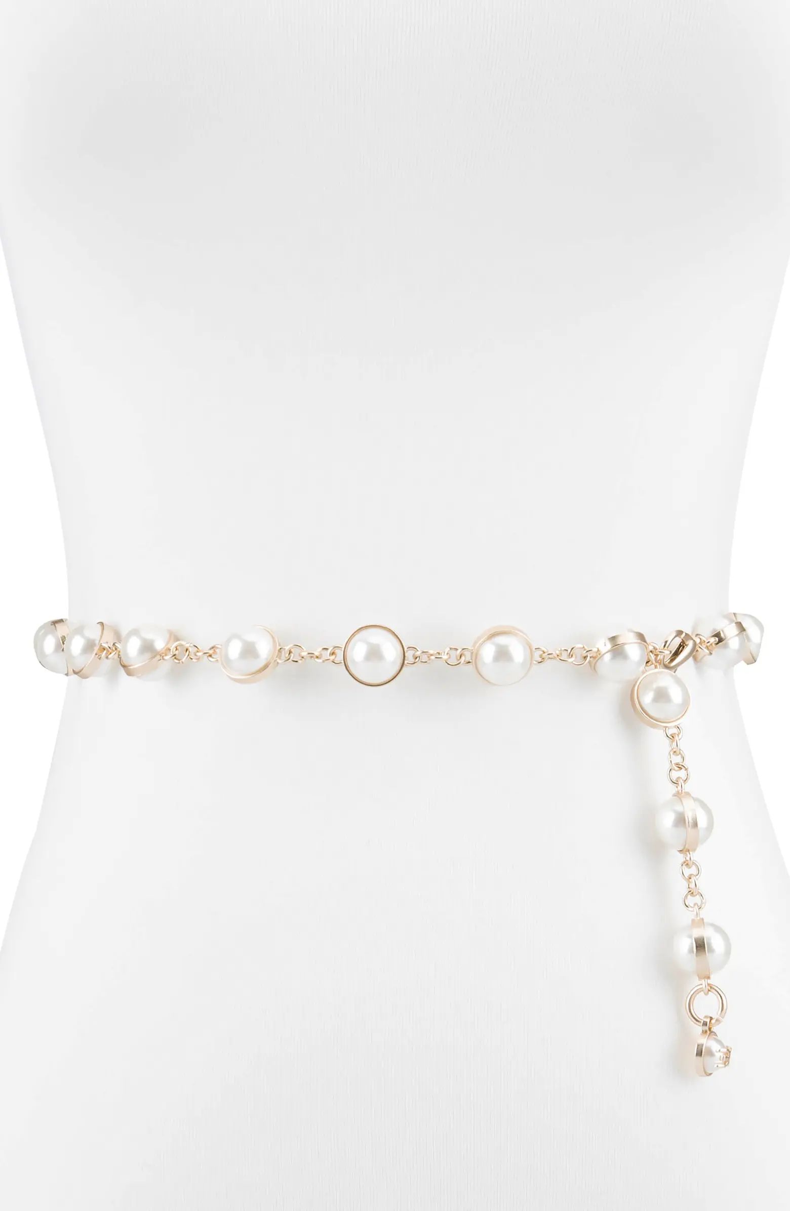 Imitation Pearl Chain Belt | Nordstrom