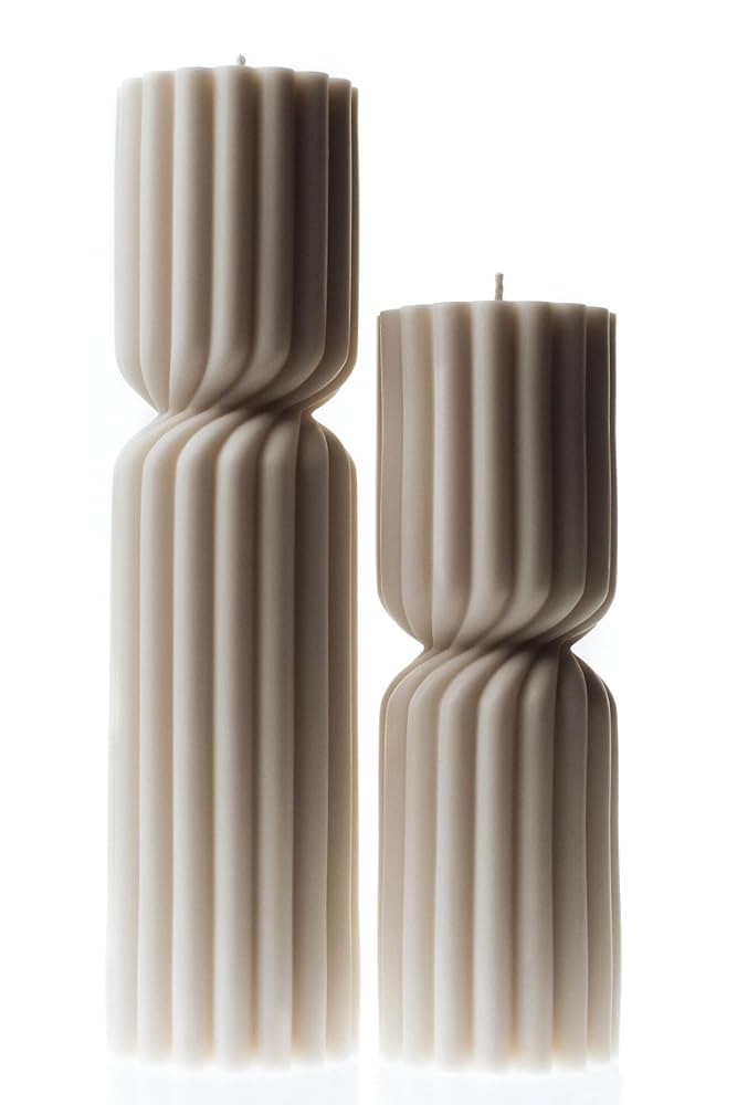 LAWA Spiral Spire Candle - Large Beautiful Handmade Pillar Scented Soy Wax Elegant Bubble Aesthet... | Amazon (US)
