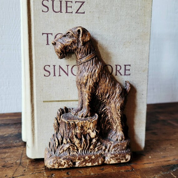 Vintage Wood Dog Bookends. Schnauzer Bookends. | Etsy | Etsy (US)