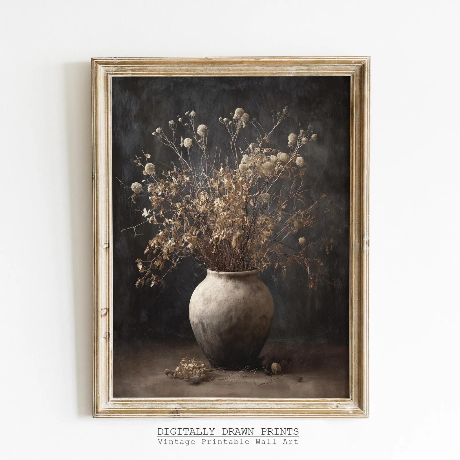 Moody Fall Flowers Printable, Vintage Still Life Wall Art, Autumn Flowers Print Download, Dark Ru... | Etsy (Global)