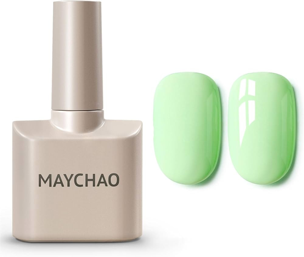 MAYCHAO 15ML Mint Green Gel Nail Polish 1Pc Green Gel Polish Soak Off UV LED Nail Polish Nail Art... | Amazon (US)