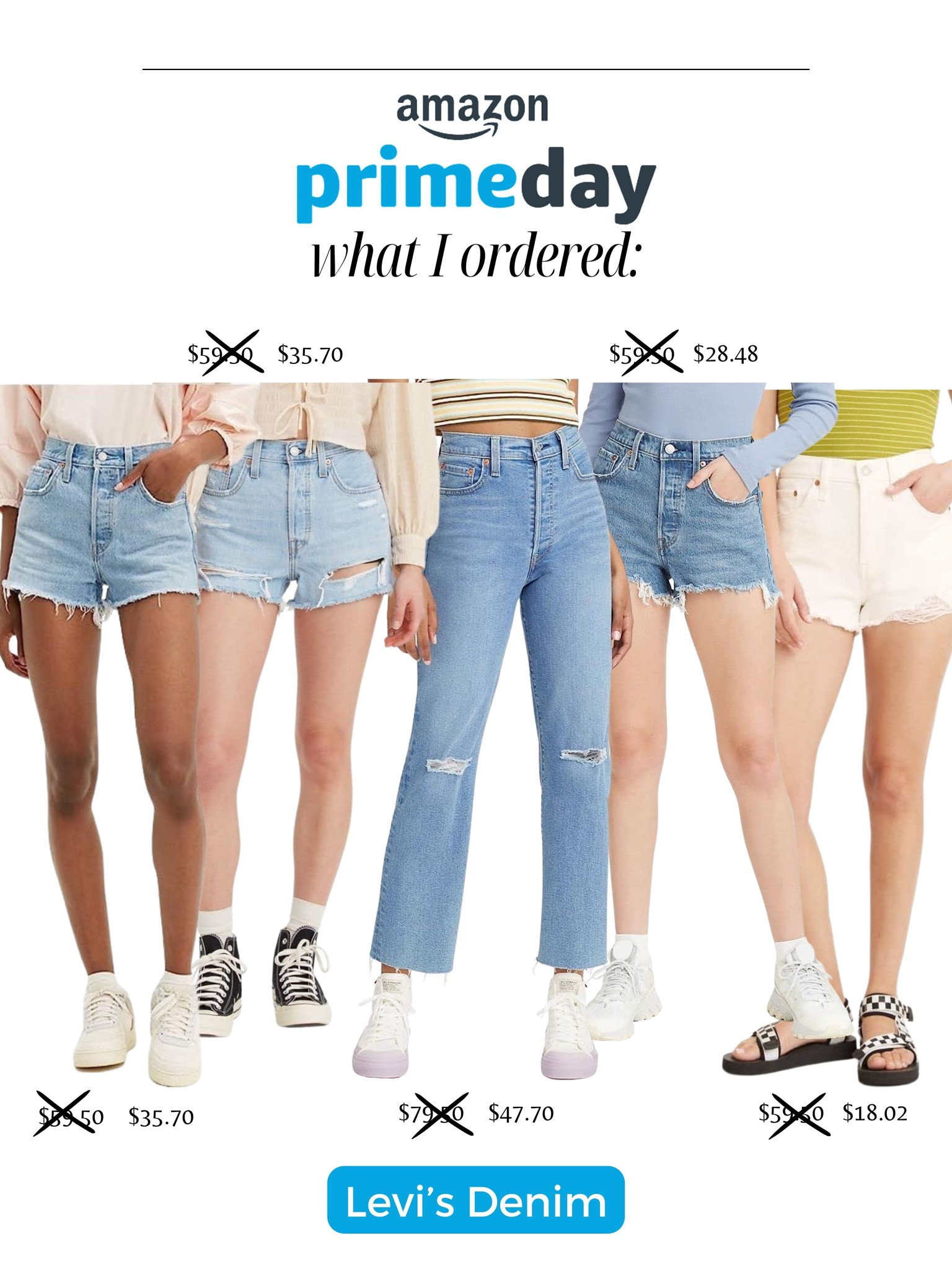 Amazon prime day deals // Levi’s denim shorts & jeans! 

#LTKsalealert #LTKxPrimeDay #LTKunder50