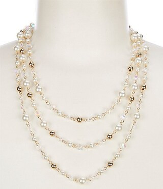 Dillard's Pearl & Bead Short Multi Strand Necklace | Dillard's | Dillard's