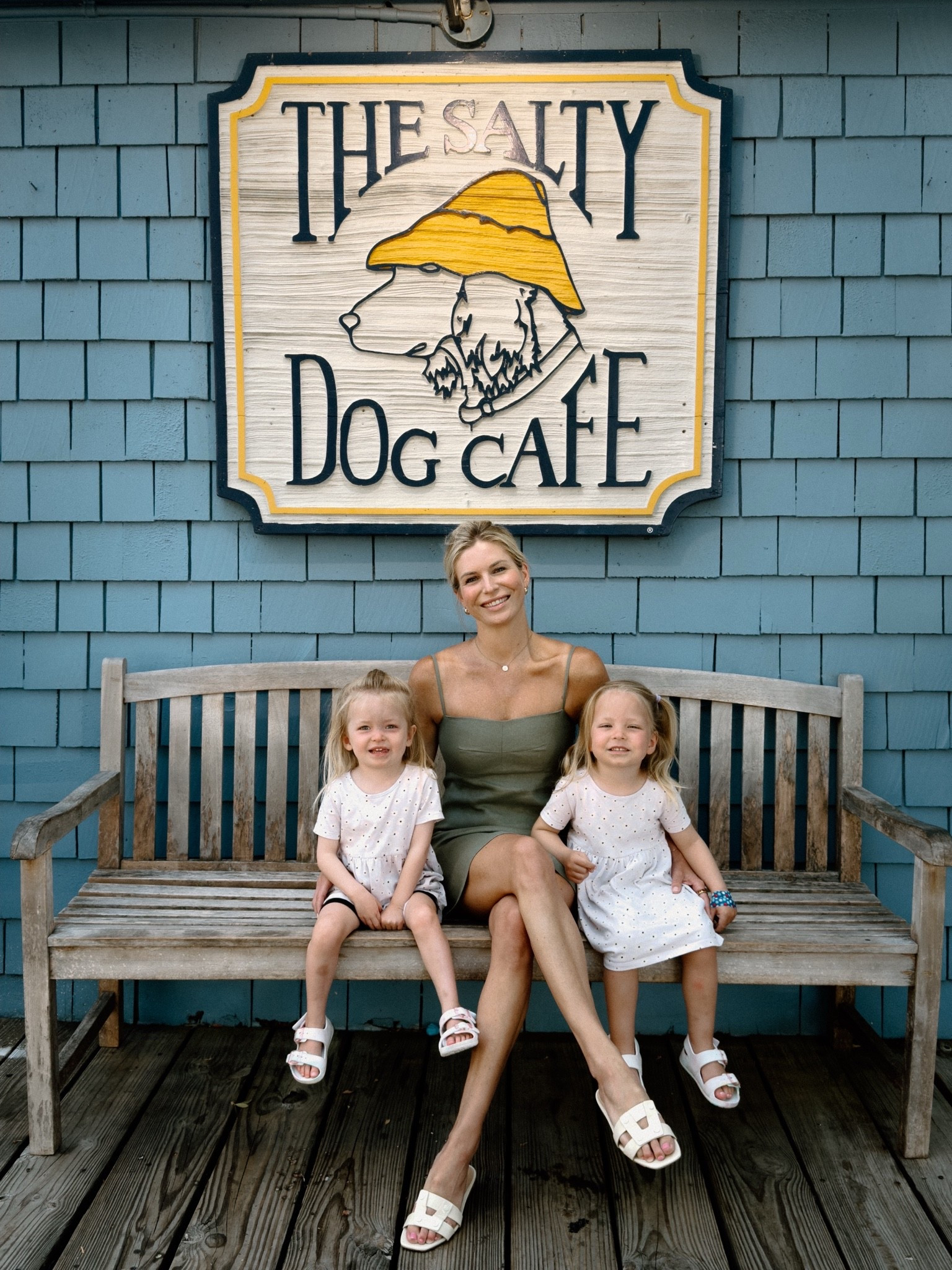 A Salty Dog Cafe stop is always non-negotiable on our Hilton Head trips — that and matching white sandals for the whole crew 🐾☀️ 

 #LTKdayinmylife #LTKSaleAlert #LTKTravel