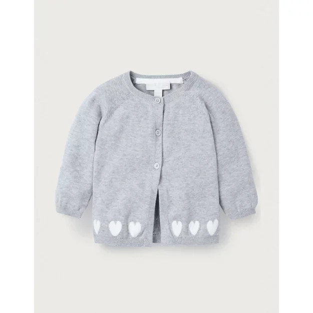 Heart Cardigan (0–18mths) | The White Company (UK)