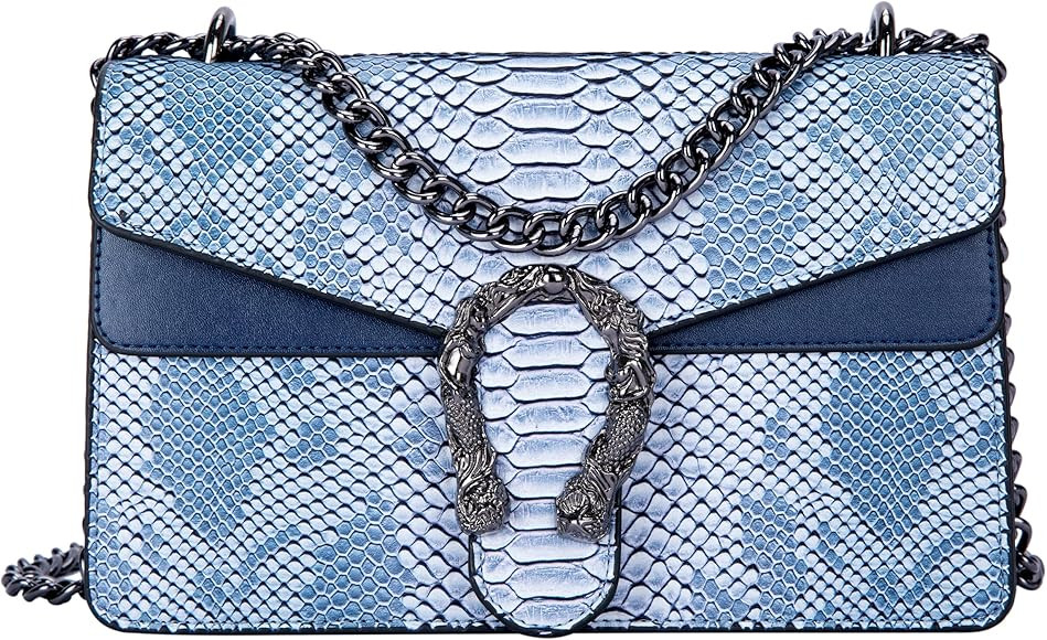 GLOD JORLEE Stylish Chain Satchel Handbags For Women - Luxury Snake-Printed Leather Shoulder Cros... | Amazon (US)