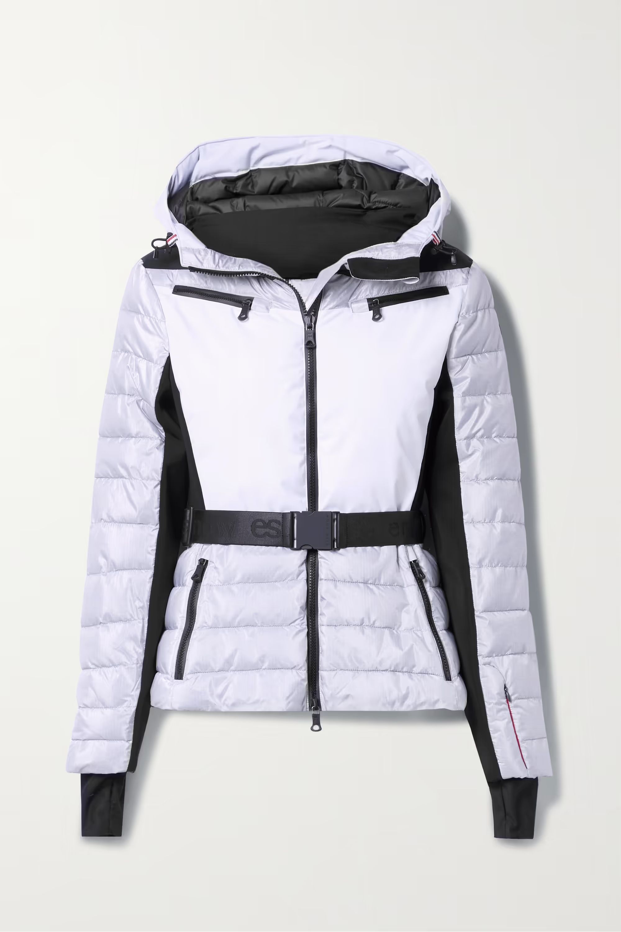 + NET SUSTAIN Kat II hooded belted color-block recycled-Eco Sporty ski jacket | NET-A-PORTER (US)