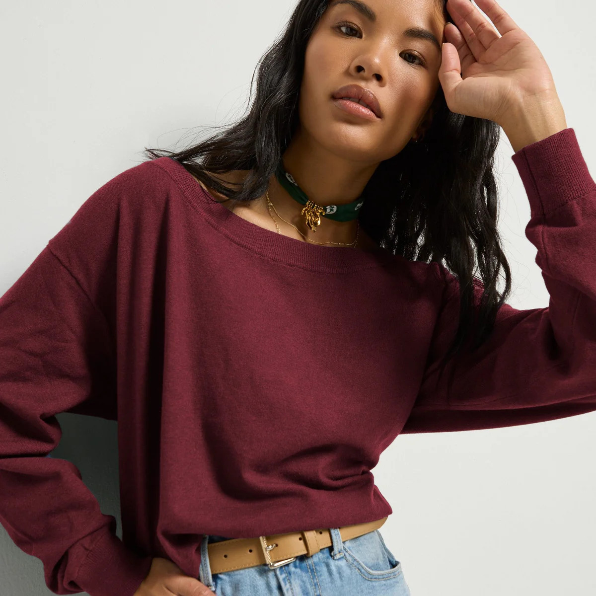 Pacific One Shoulder Sweater | Seventy Eight and Sunny