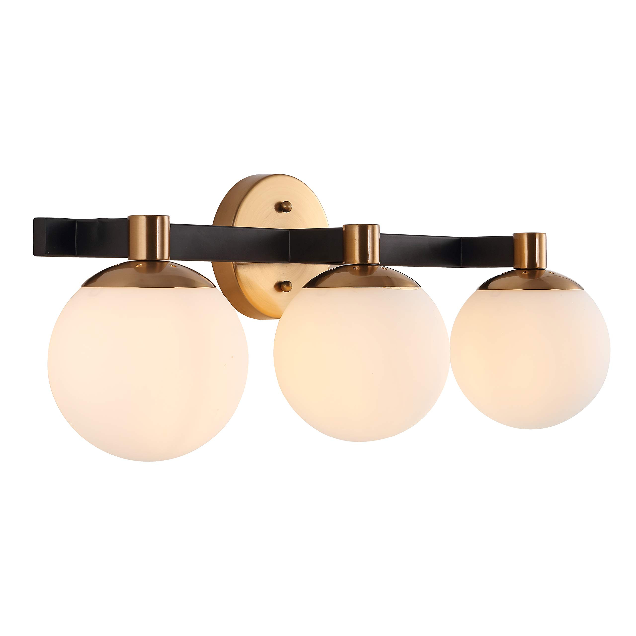 JONATHAN Y JYL3542A Modernist Globe 24" 3-Light Metal/Frosted Glass Modern Contemporary LED Vanit... | Amazon (US)
