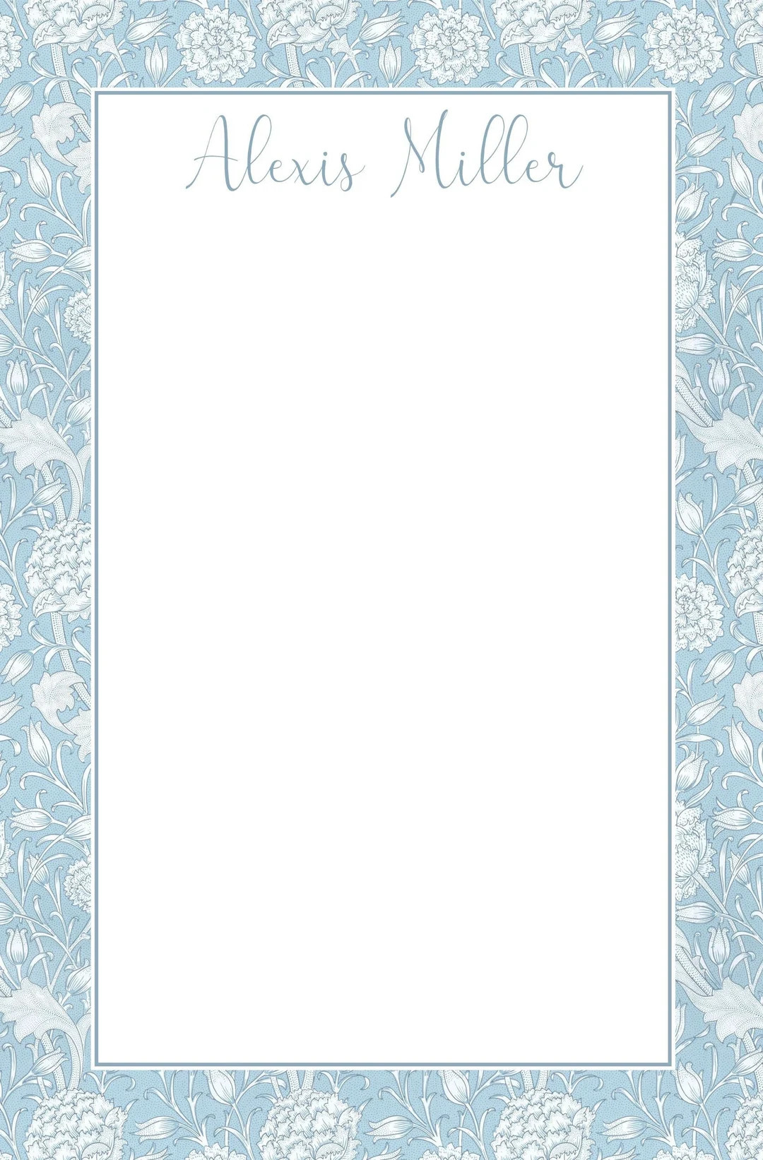 Personalized Notepads POWDER BLUE FLORAL - Set of 2 - Monogrammed Notepads - Etsy | Etsy (US)