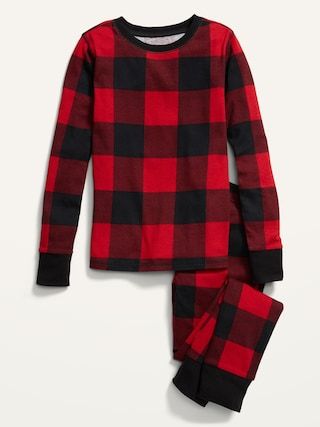 Gender-Neutral Matching Plaid Snug-Fit Pajamas for Kids | Old Navy (US)