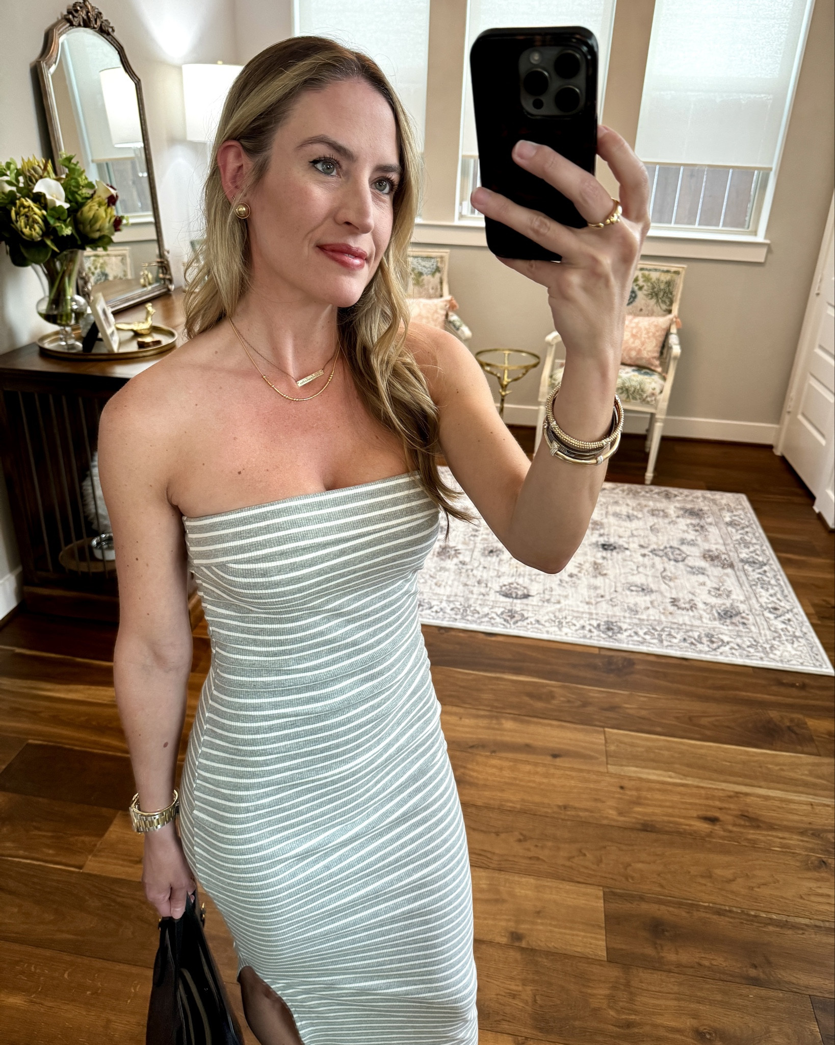 Summer and fall dresses.  This dress comes in numerous color/pattern options. It can be dressed up or down. It’s soft and stretchy, lined, and the elastic at the top stays in place. I’m wearing XS. 

#everypiecefits

Maxi dress
Dinner dress
Lunch dress
Lunch outfit 
Dinner outfit 
Brunch outfit 
Summer dress
Sundress 

#LTKSaleAlert #LTKFindsUnder50 #LTKOver40