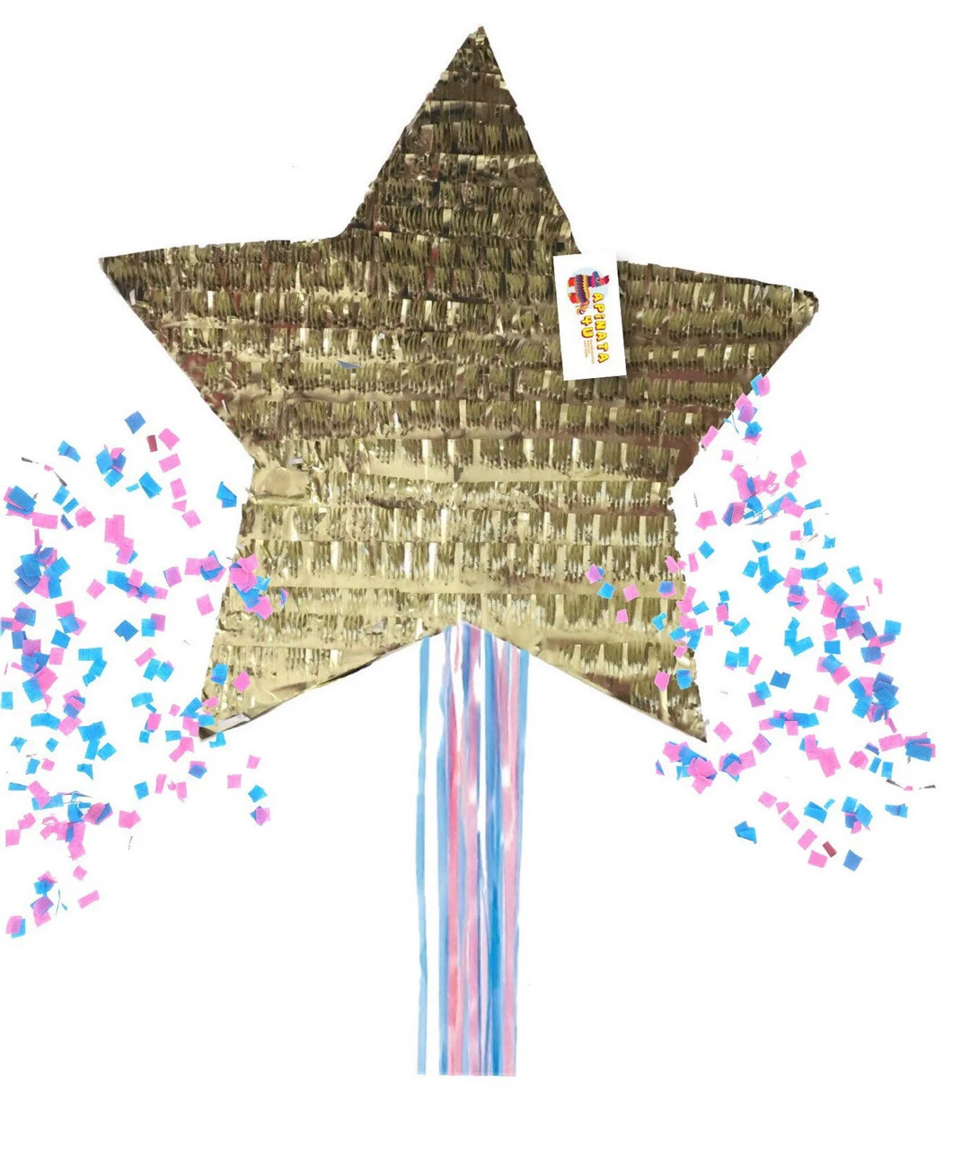 Sale Ready to Ship Gold Gender Reveal Star Pinata Twinkle Twinkle Themed Pull Strings Style He or... | Etsy (US)